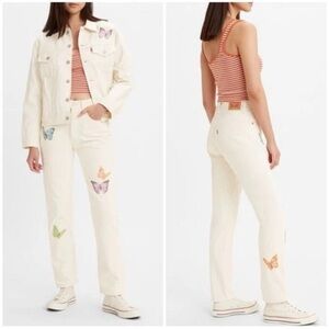 Levi’s® 501 90s Jean 28 High Rise Mom Jean Y2K Fairy core Cream/White button fly